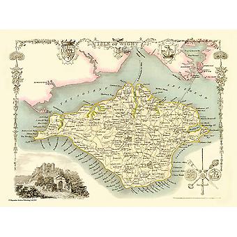 Karte der Isle Of Wight 1836 durch Thomas Moule 1000 Stück Jigsaw Puzzle (Jhg)