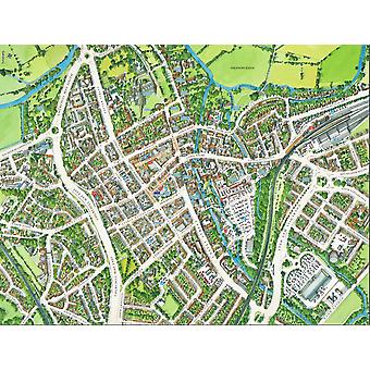 Stadtbilder Stadtplan von Salisbury 400 Stück Puzzle 470 x 320 mm (Hpy)