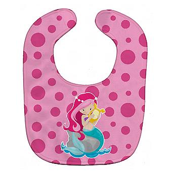 Carolines Schätze BB8828BIB Strand Meerjungfrau rosa Haaren Baby Lätzchen