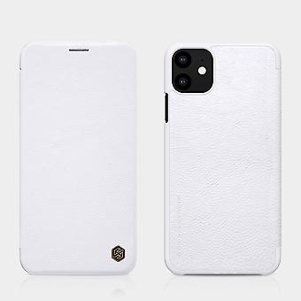 Beschermende case faux leder flip case cover voor Apple iPhone 11 6,1 inch wit geval geval