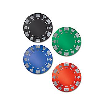 Glittered folha de poker chip recortes