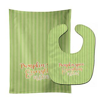 Pumpkin Spice Grüngeflammt Baby Lätzchen & Burp fallen Tuch