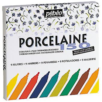 Zestaw znacznik Pebeo Porcelaine 150 9 kolorów (1,2 Nib)